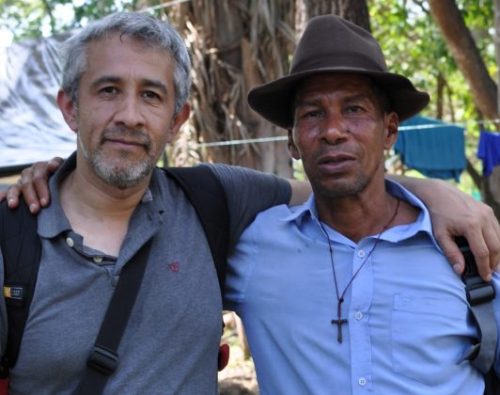 Con Narciso Beleño, asesinado