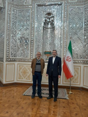 Con el vicecanciller de Irán