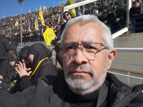 En el funeral de Nasrallah, Beirut, 2025